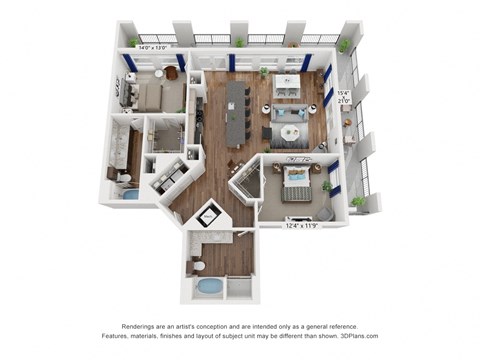 bedroom floor plan  the residences at